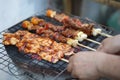 BBQ on the charcoal stove.